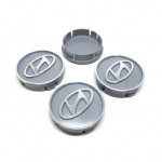 Hyundai Kabartma Geçme Jant Göbeği Gri 4'lü 55mm