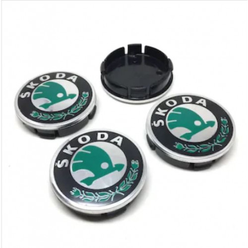 Jant göbeği Skoda 58/55 55mm Yuva 4 'lü set YEŞİL
