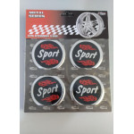SPORT Alüminyum Yapıştırma Jant Göbeği 4'lü 60mm
