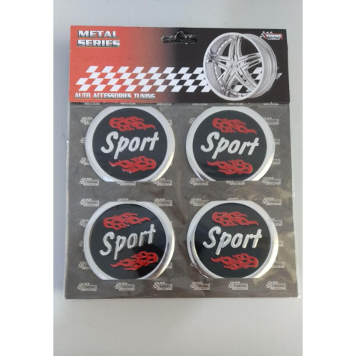 SPORT Alüminyum Yapıştırma Jant Göbeği 4'lü 60mm