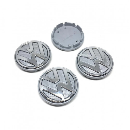Volkswagen Kromlu Jant Göbeği Gri 4'lü 52/56mm 6C0601171